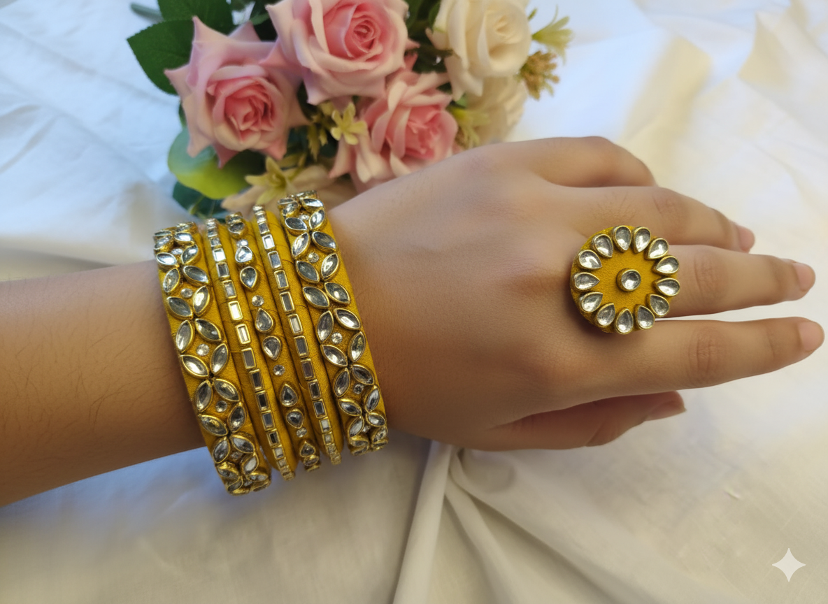 Gemini_Generated_Image_jjpxcrjjpxcrjjpx Handmade bangles latest design new gold color - Image 1